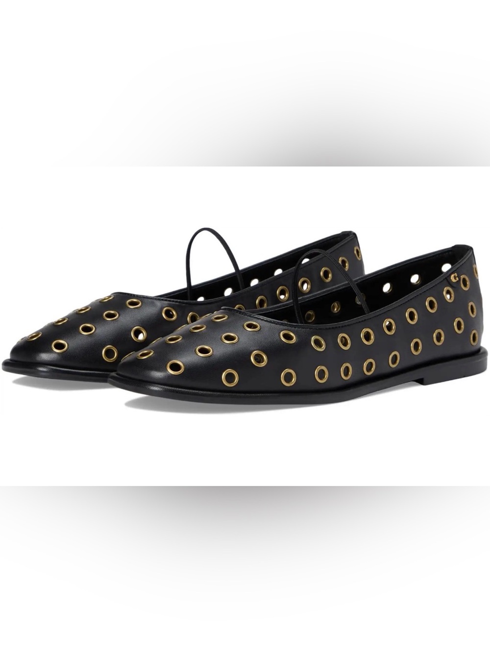 Coach Emilia Black Leather Flats